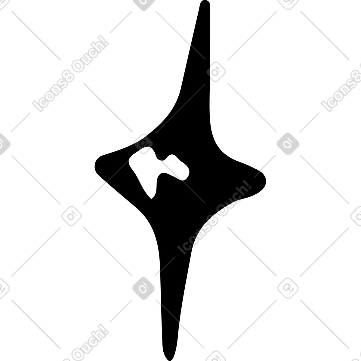 Small star illustration in Line style download in PNG, SVG
