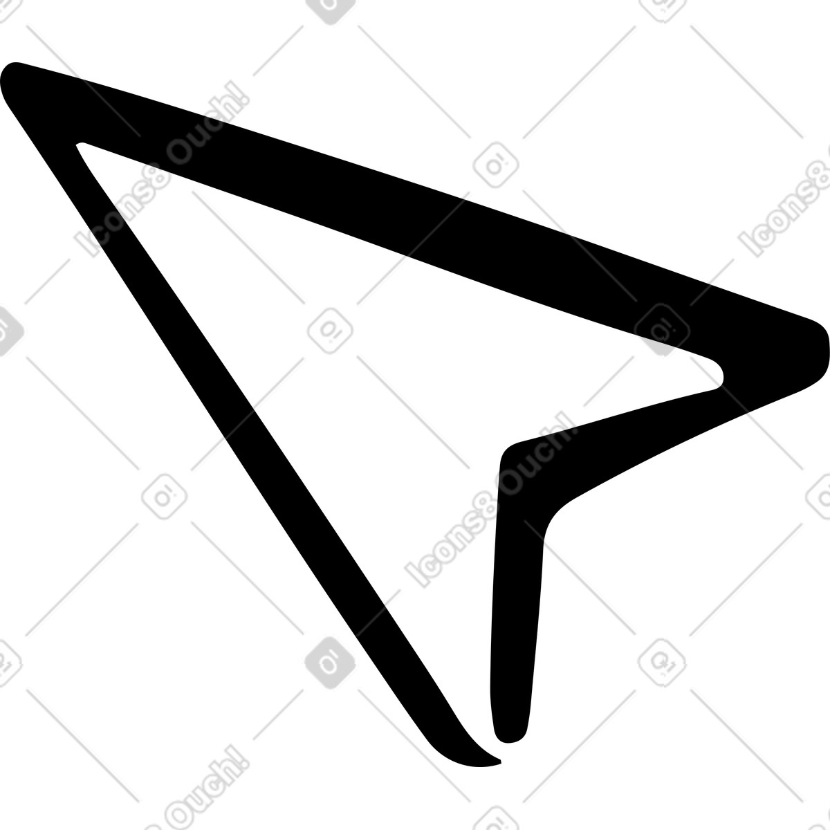 Mauszeiger-Illustration im Line-Stil als Download in PNG, SVG