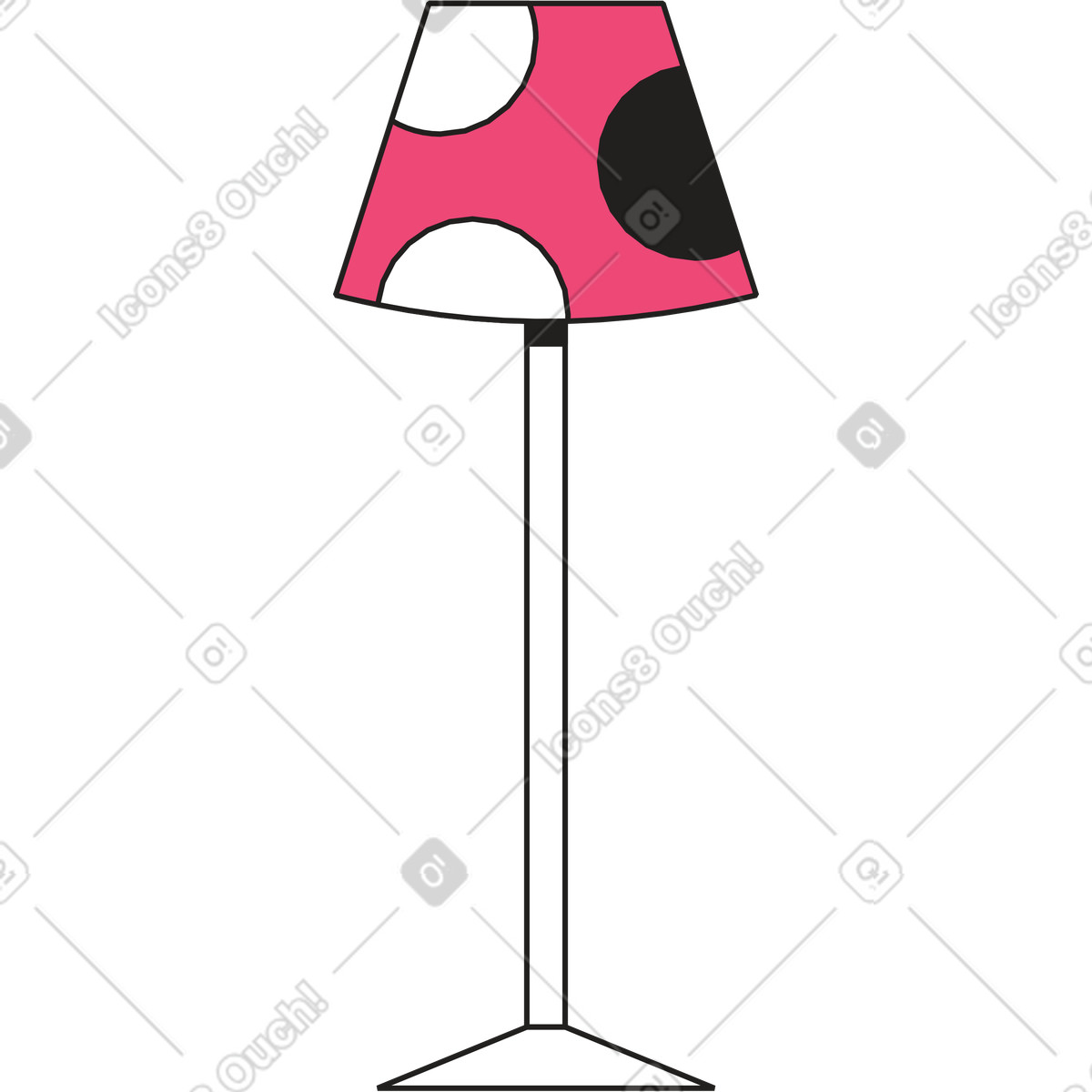 Ilustração de Luminária piso em no estilo Dazzle Line para baixar em PNG, SVG