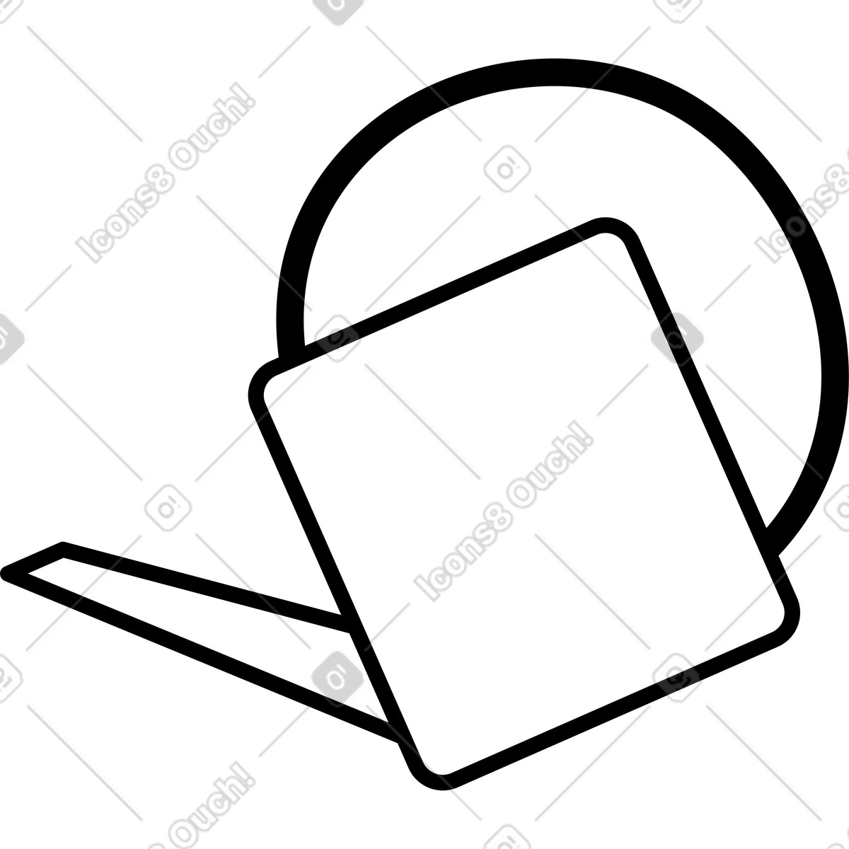 Watering can illustration in Weekday style download in PNG, SVG