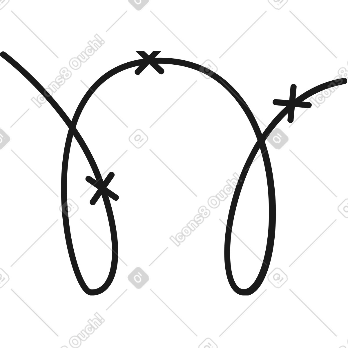 Barbwire illustration in Taxi style download in PNG, SVG