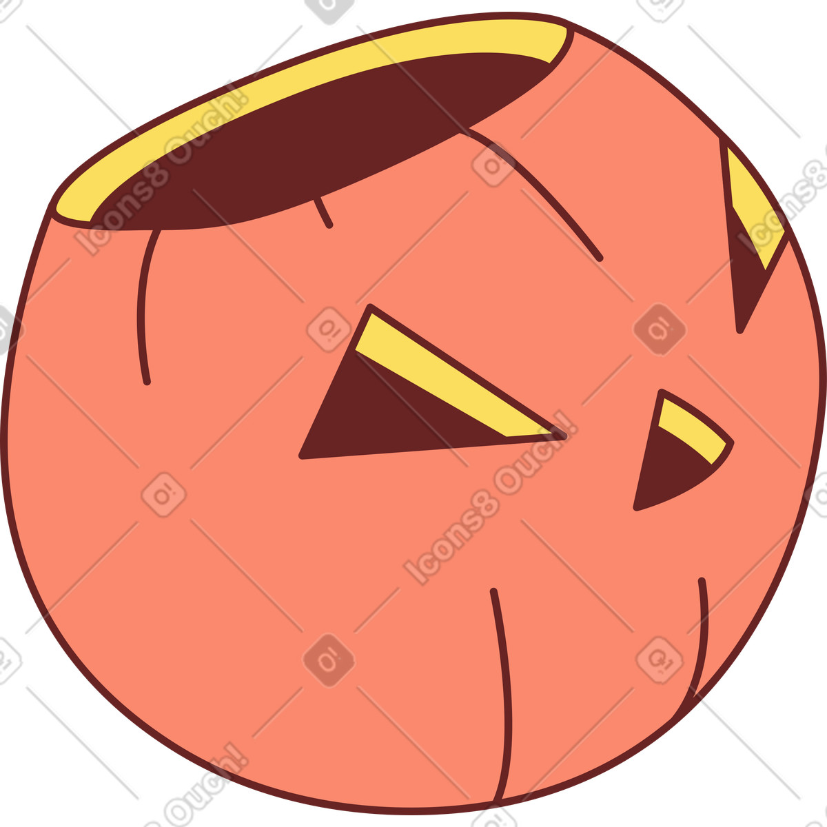 Ilustración Calabaza en estilo Storyline a descargar en PNG y SVG