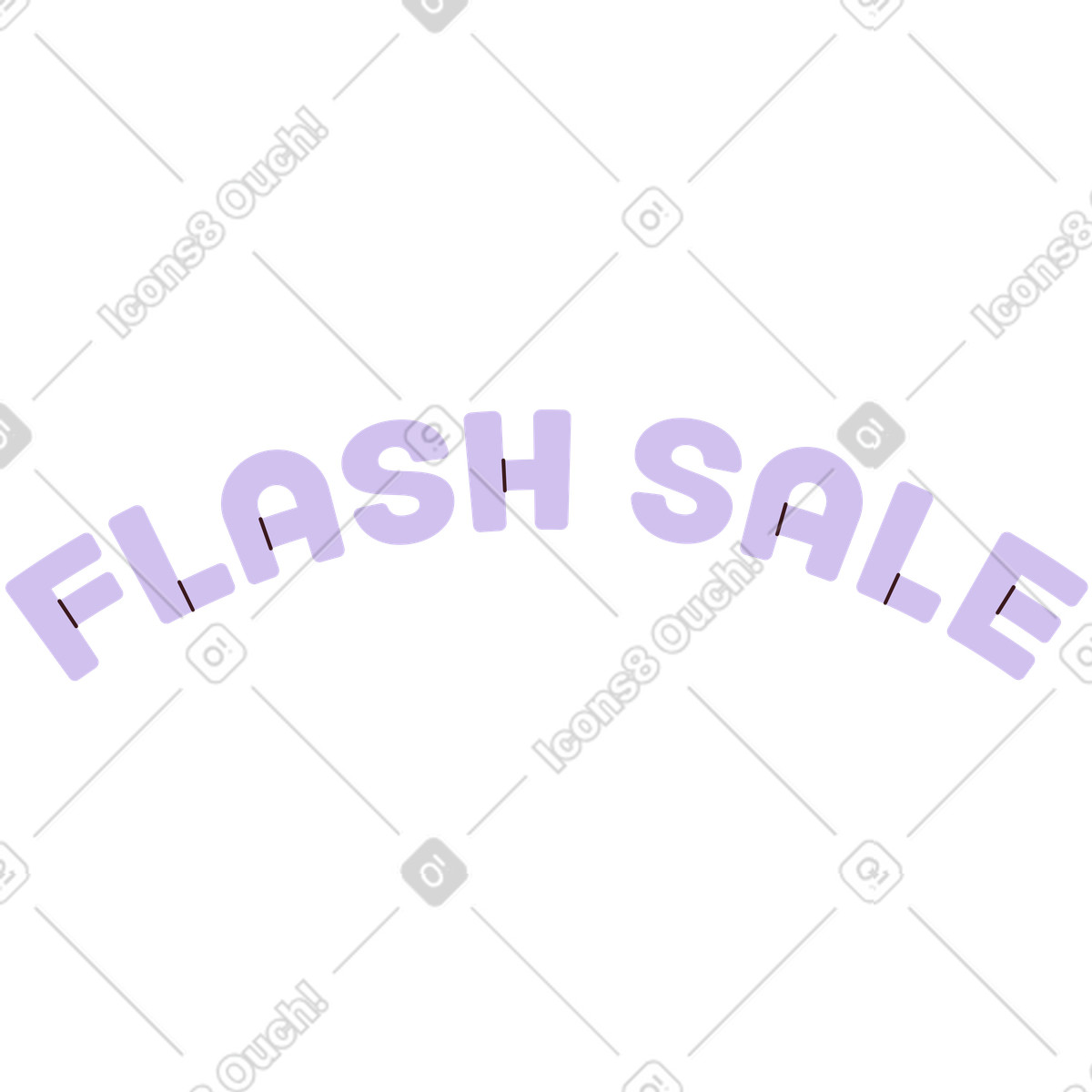 Ilustración Venta flash de letras en estilo Folks a descargar en PNG y SVG