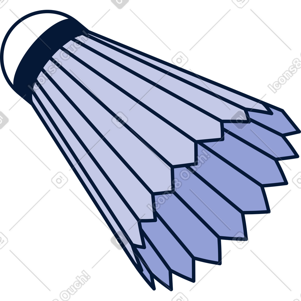 Shuttlecock illustration in Neat style download in PNG, SVG