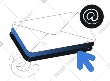 Stapel von briefumschlägen mit e-mail-symbol, e-mail-verwaltungs- und massenversandsystem PNG, SVG
