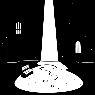 A dark prison cell with stone walls and a barred window. In the center, a radiant beam of light descends from above, illuminating the area. The light creates an ethereal aura, casting distinct shadows on the rough floor. A simple wooden bench is positioned against one wall, and a small puddle of water reflects the light. The atmosphere conveys a sense of hope amidst the darkness.