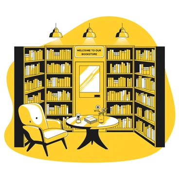 A small, independent bookstore with books stacked floor to ceiling