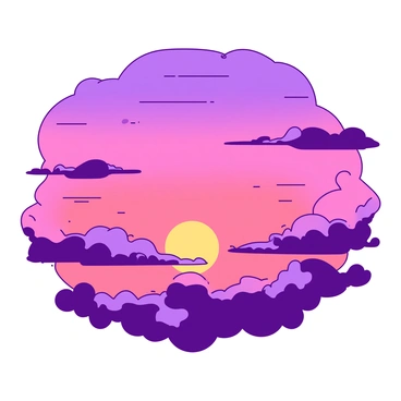 A sky at sunset with clouds forming a visual harmony