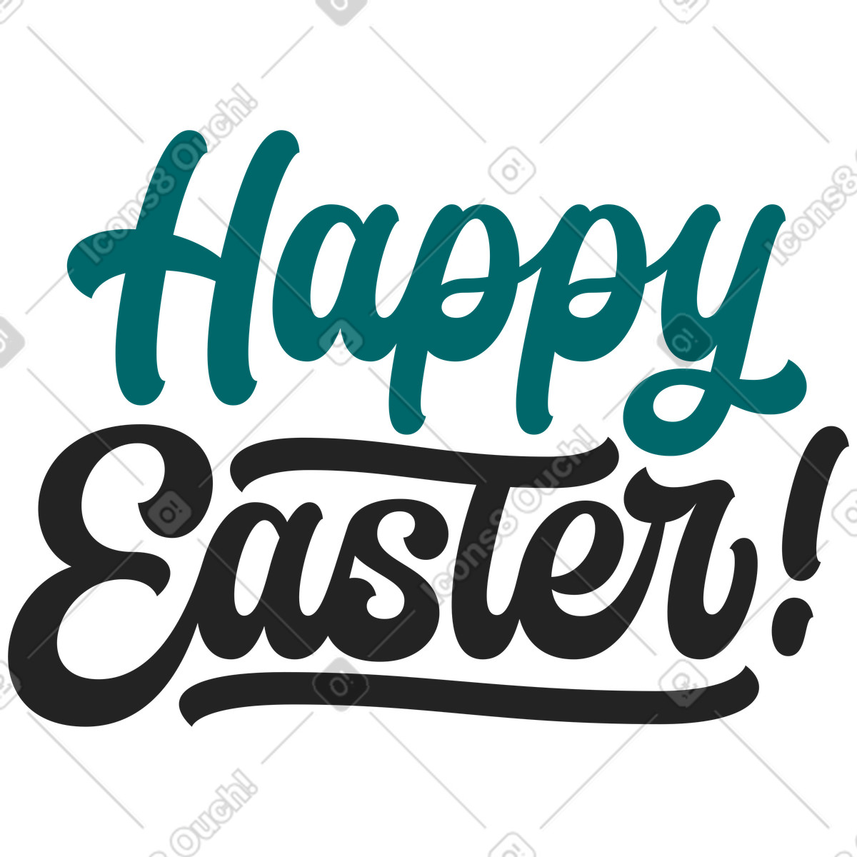 Scritte buona pasqua! illustrazione in stile Sammy Line scarica in PNG, SVG