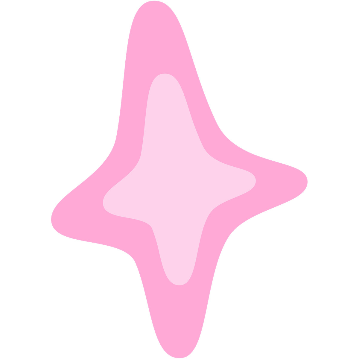 Pink star-Illustration im Bouncy-Stil als Download in PNG, SVG
