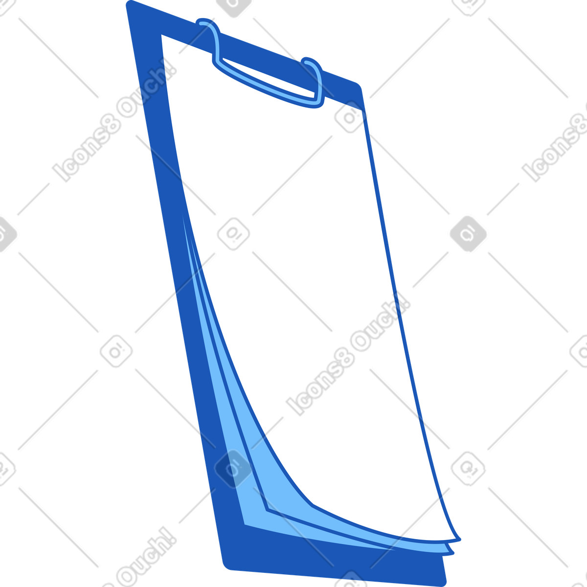 Clipboard illustration in Storyline style download in PNG, SVG