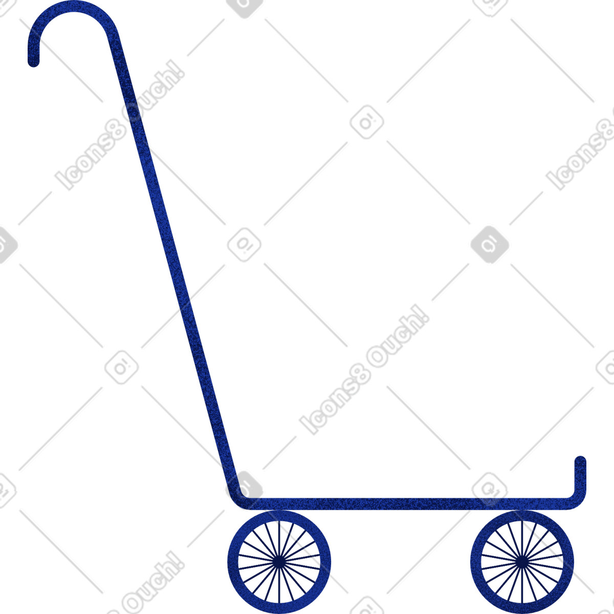 下载 Willowy 风格的 Platform wheeled trolley for transportation 插画，支持 PNG、SVG 格式