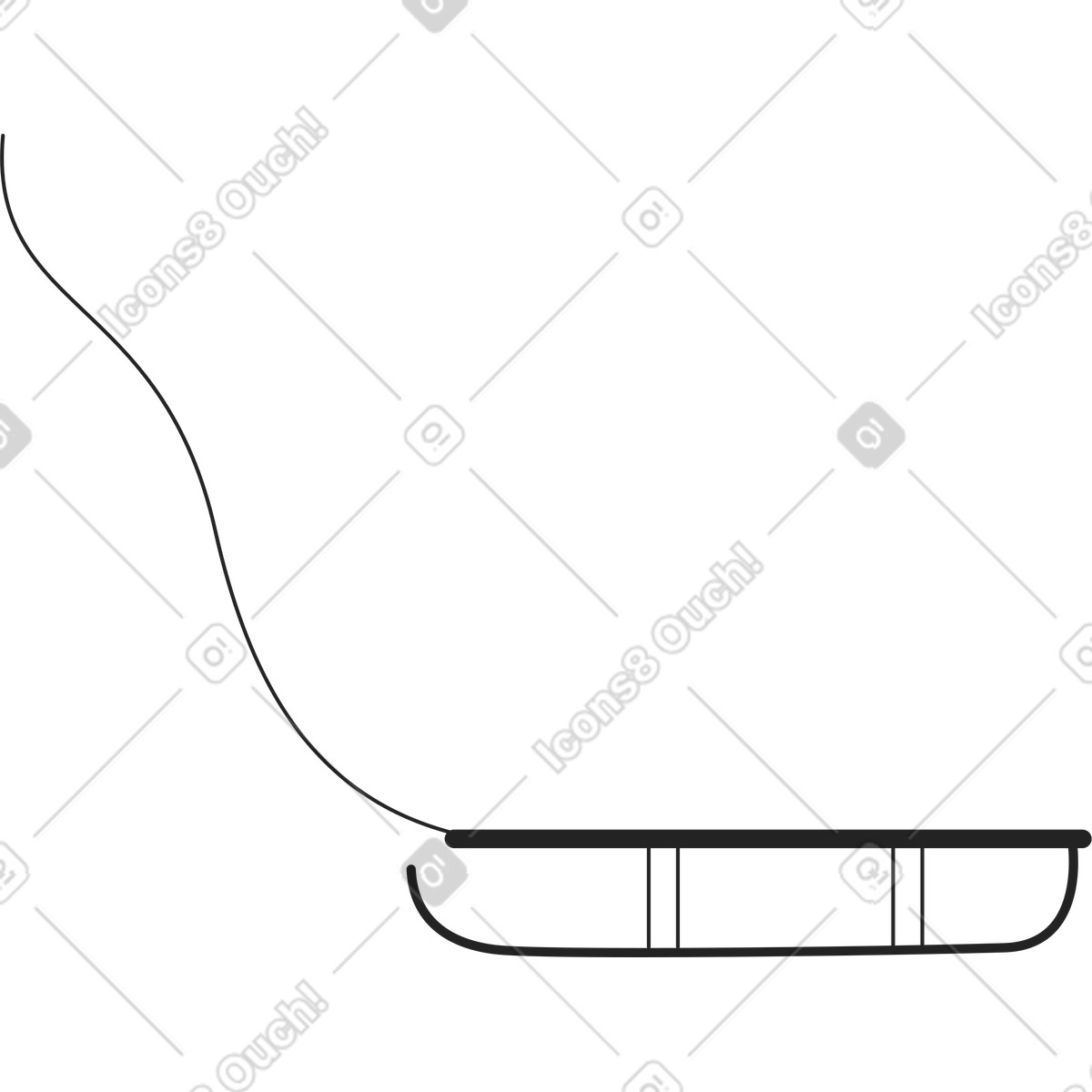 Ilustração de Trenó para downhill em no estilo Sammy Line baixar em PNG, SVG