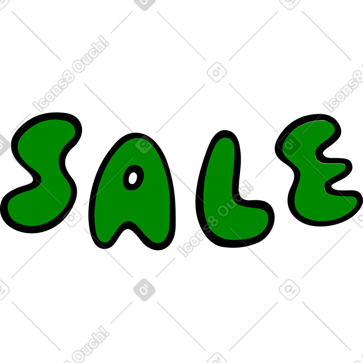 Illustration Vente de texte lettrage d'arche dans le style Comic à télécharger aux formats PNG, SVG