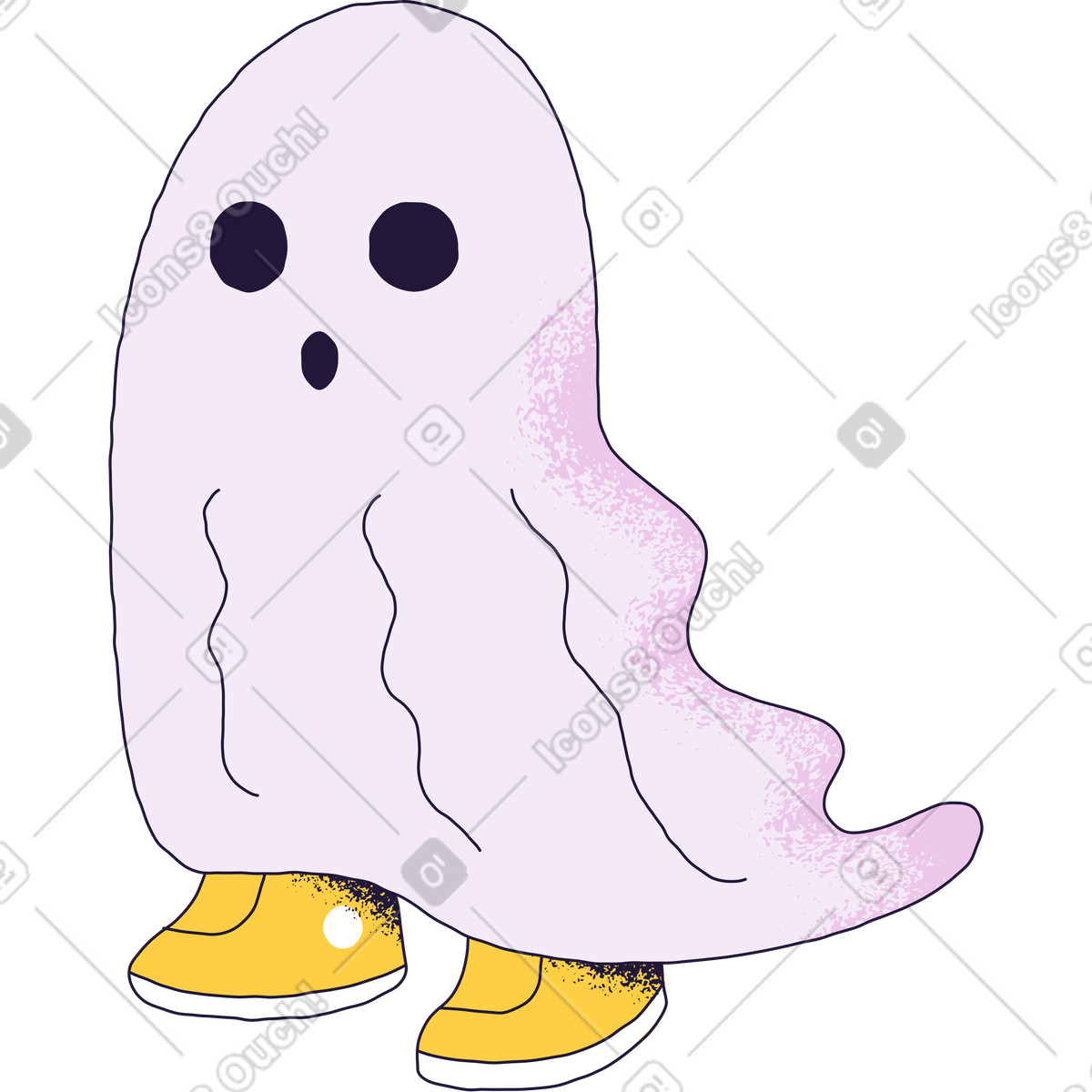Ilustración Fantasma en estilo Conifer a descargar en PNG y SVG