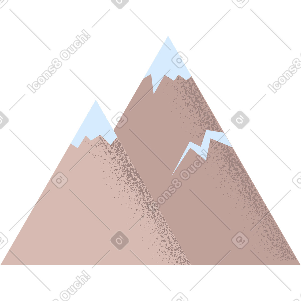 Ilustración Montañas en estilo Pale a descargar en PNG y SVG