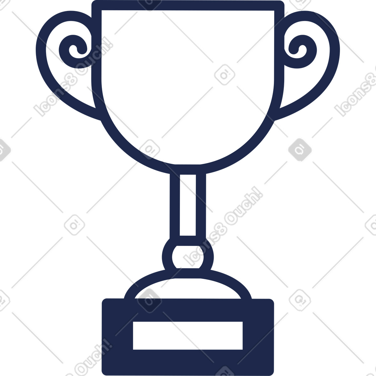 Ilustração de Copa do vencedor em no estilo Outline para baixar em PNG, SVG