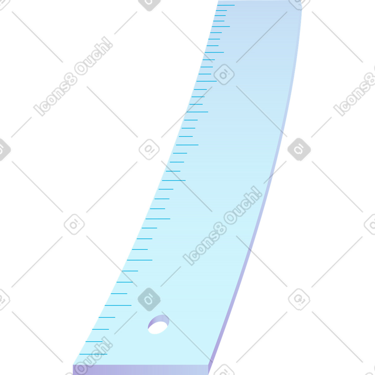 Bended ruler illustration in Colors style download in PNG, SVG