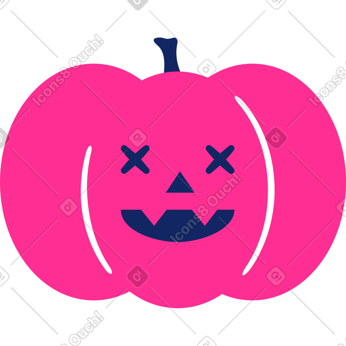 Cyborg スタイルの ハロウィンかぼちゃ のイラストをPNG、SVG形式でダウンロード