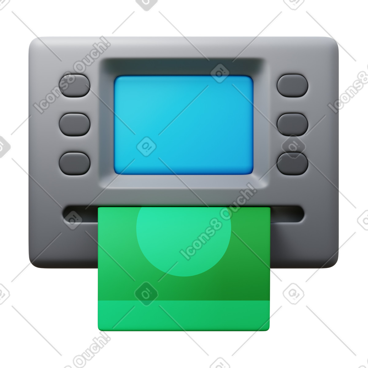 Atm-Illustration im 3D Fluency-Stil als Download in PNG, SVG