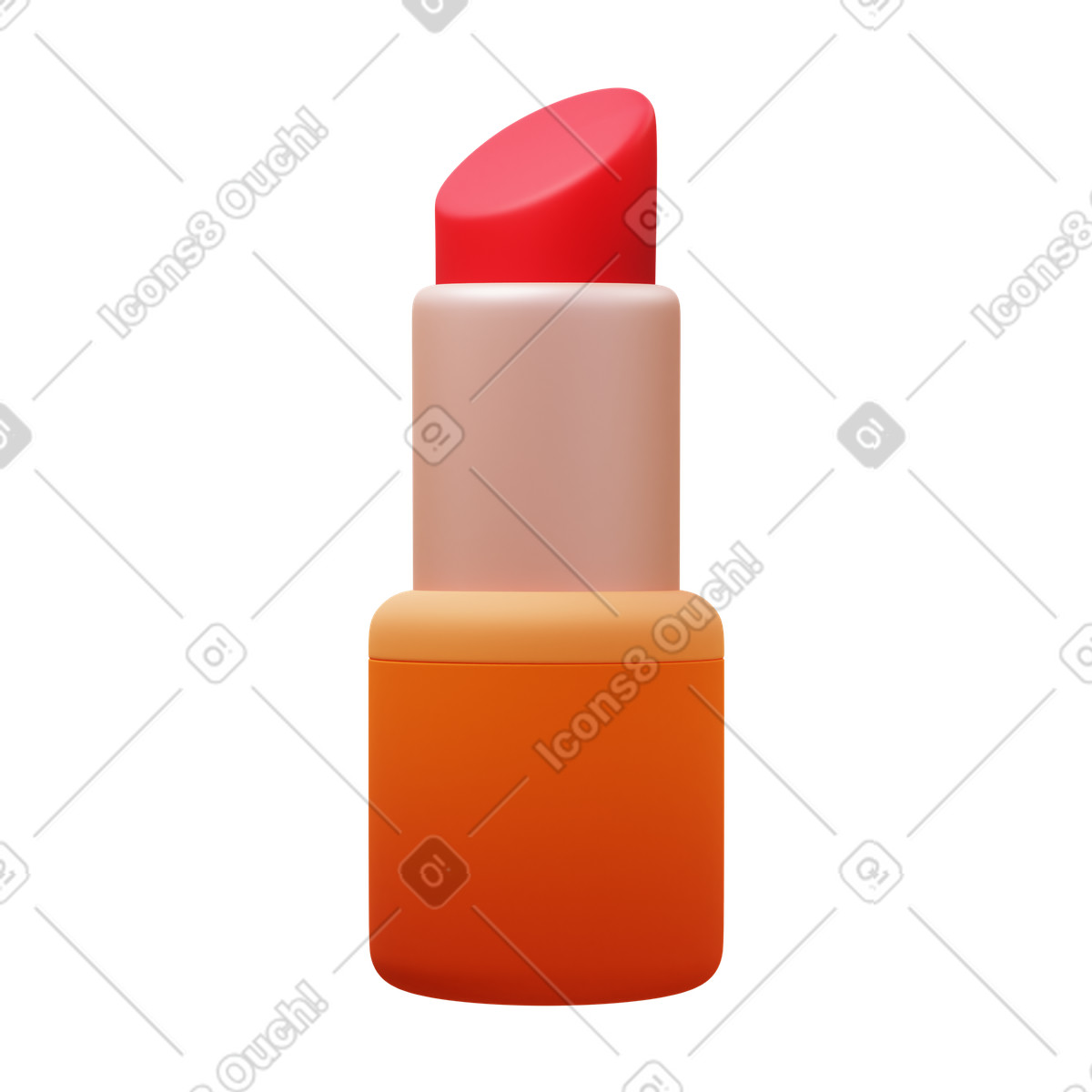 3D Fluency 스타일의 Lipstick 일러스트레이션 PNG, SVG 다운로드
