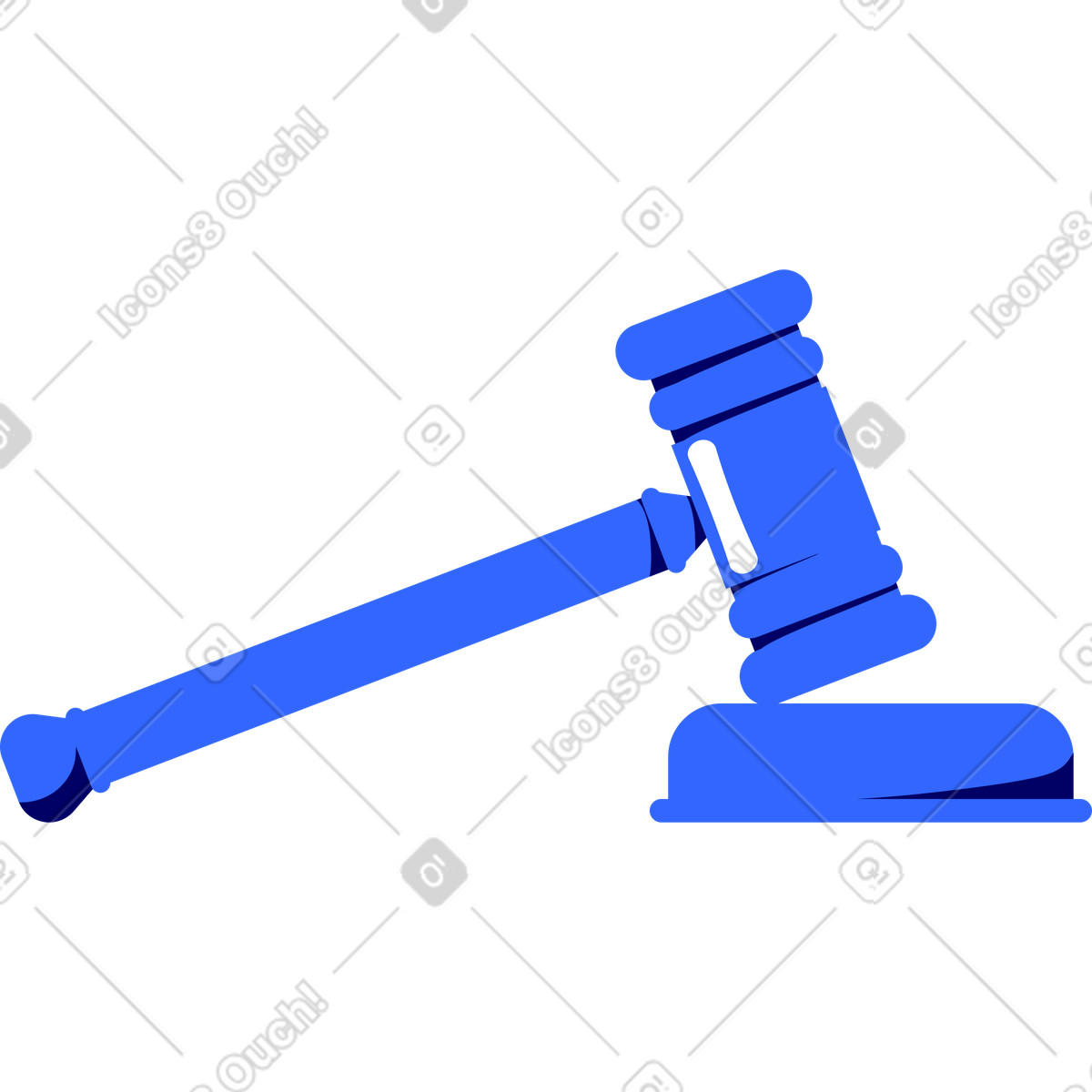 Richters hammer-Illustration im Lounge-Stil als Download in PNG, SVG
