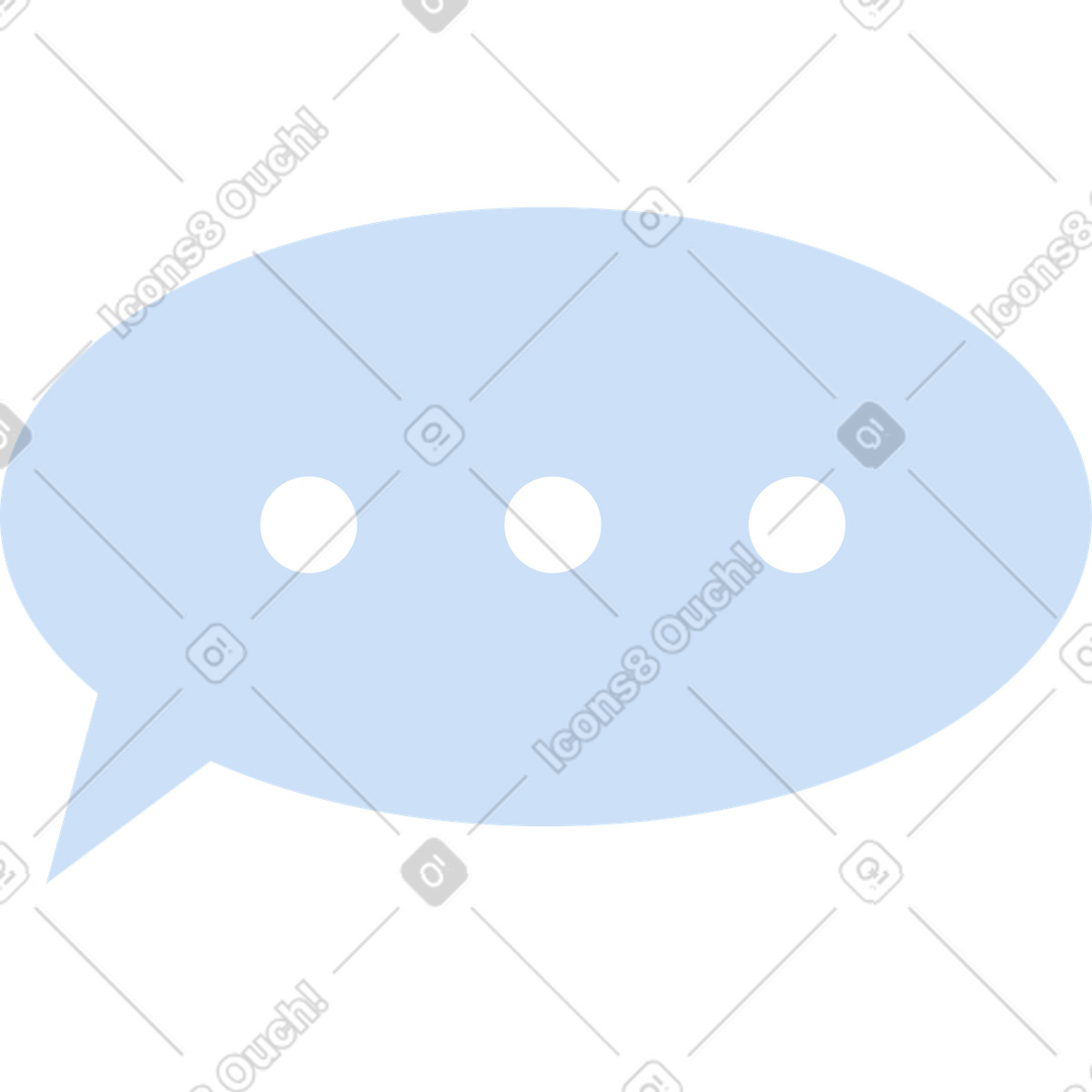 Blue bubble illustration in Lagom style download in PNG, SVG