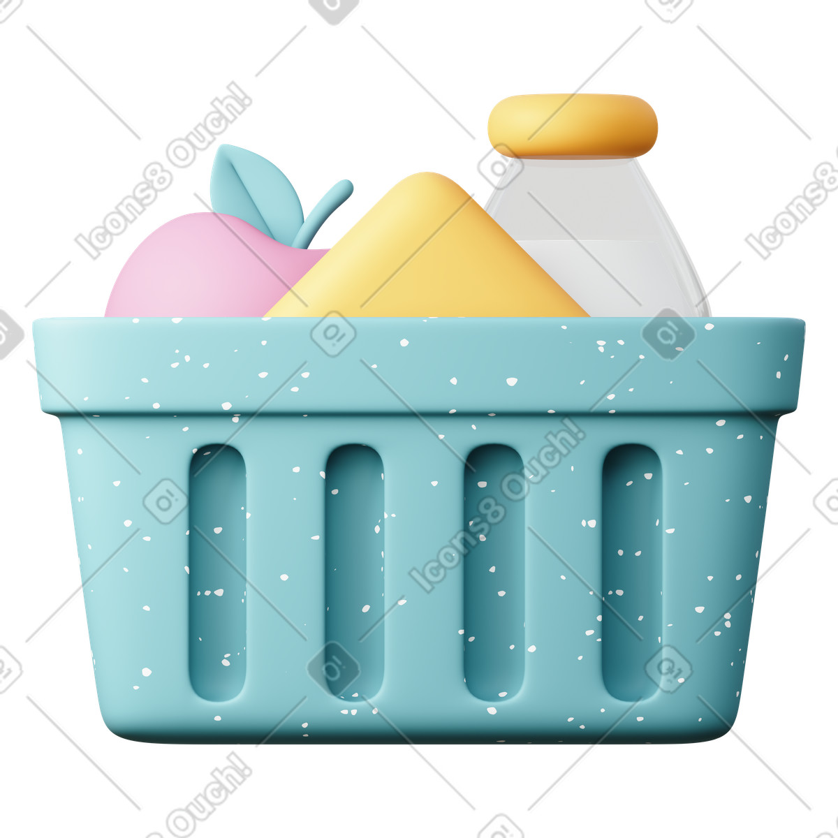 下载 3D Sugary 风格的 原料 插画，支持 PNG、SVG 格式