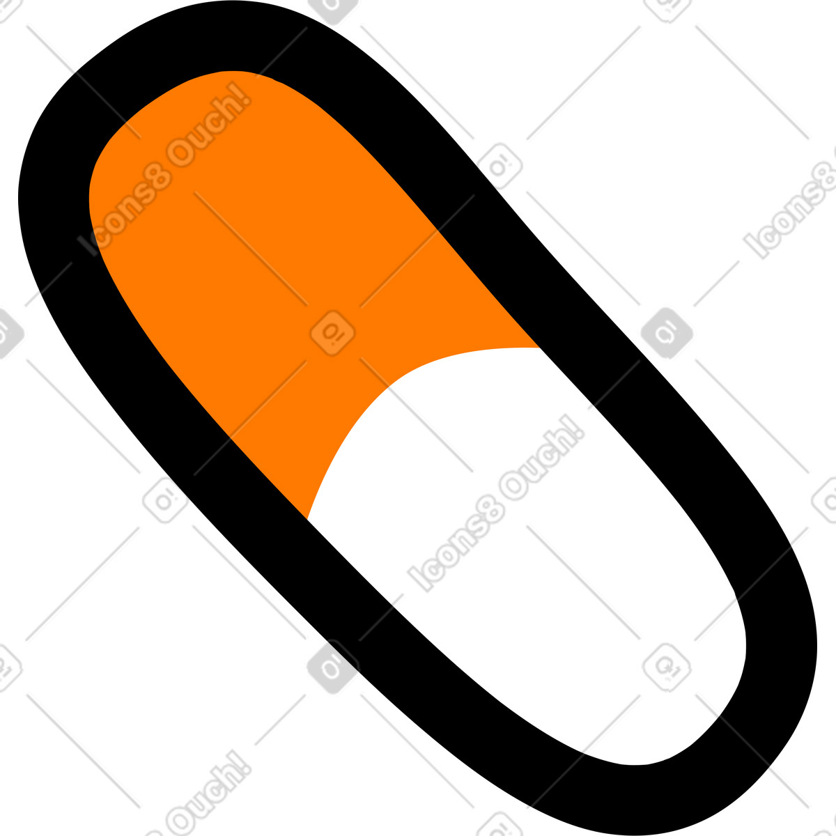 Ilustración Píldora en estilo Purr a descargar en PNG y SVG
