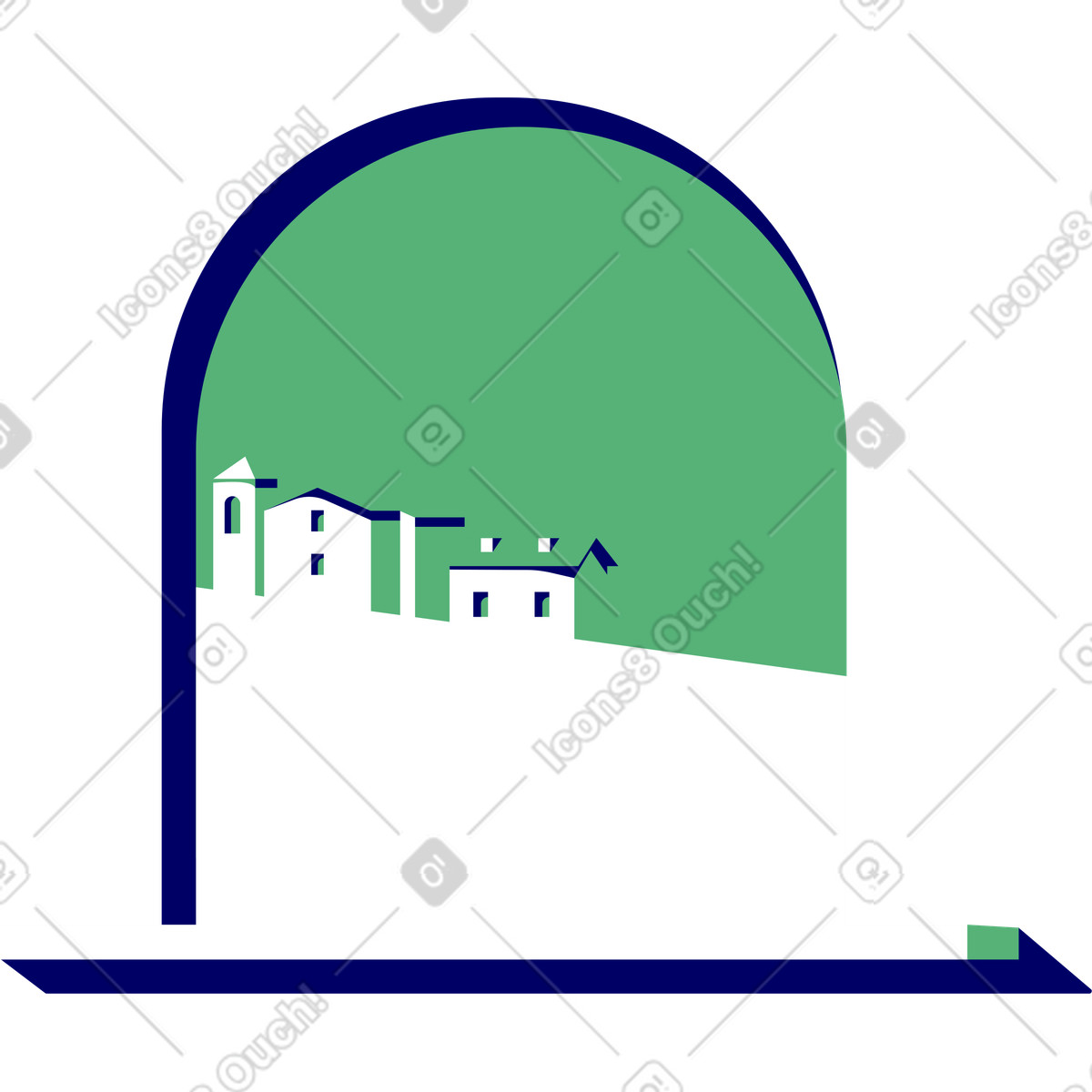 Lounge スタイルの 背景ウィンドウ のイラストをPNG、SVG形式でダウンロード
