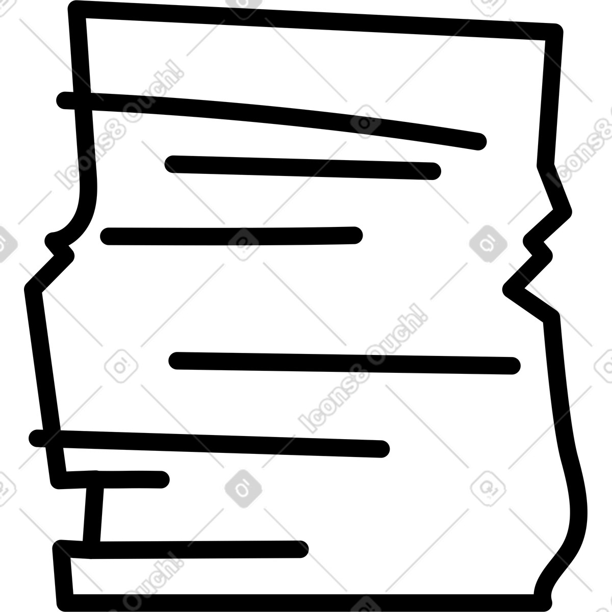 Stapel papiere-Illustration im Notes-Stil als Download in PNG, SVG