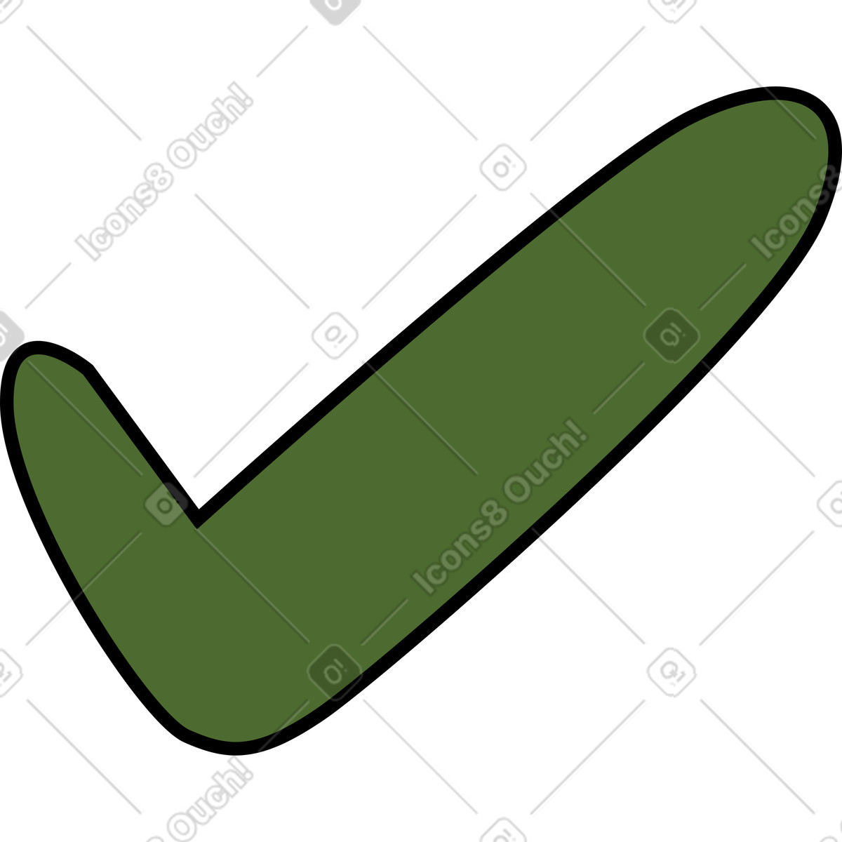 Green checkmark illustration in PNG, SVG