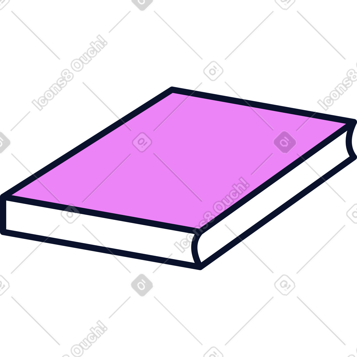 Libro illustrazione in stile Flexy scarica in PNG, SVG