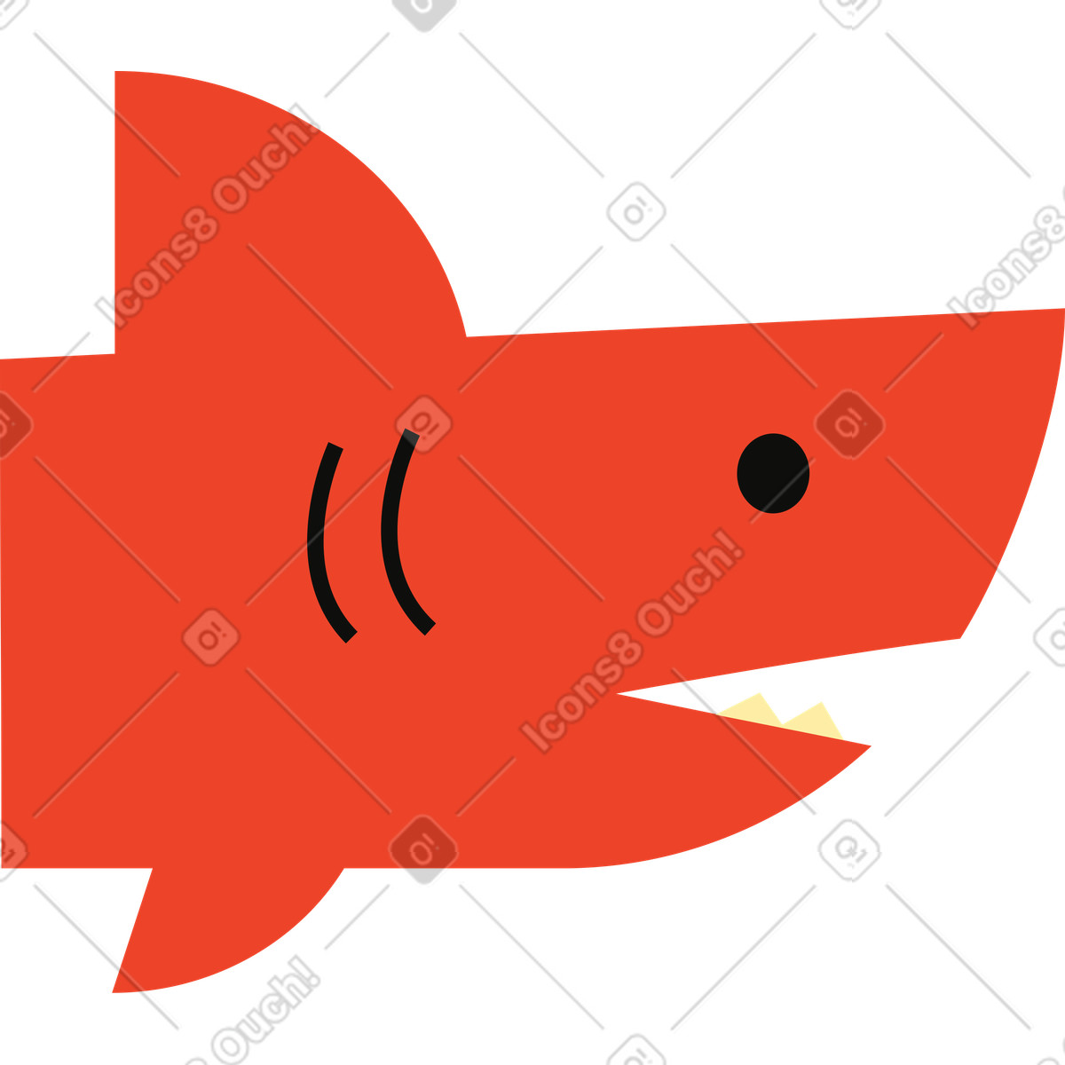 Illustration Requin dans le style Polar à télécharger aux formats PNG, SVG