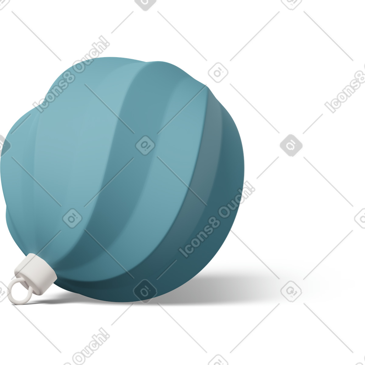 Ilustração de Blue christmas spiral ball em no estilo 3D Casual life para baixar em PNG, SVG