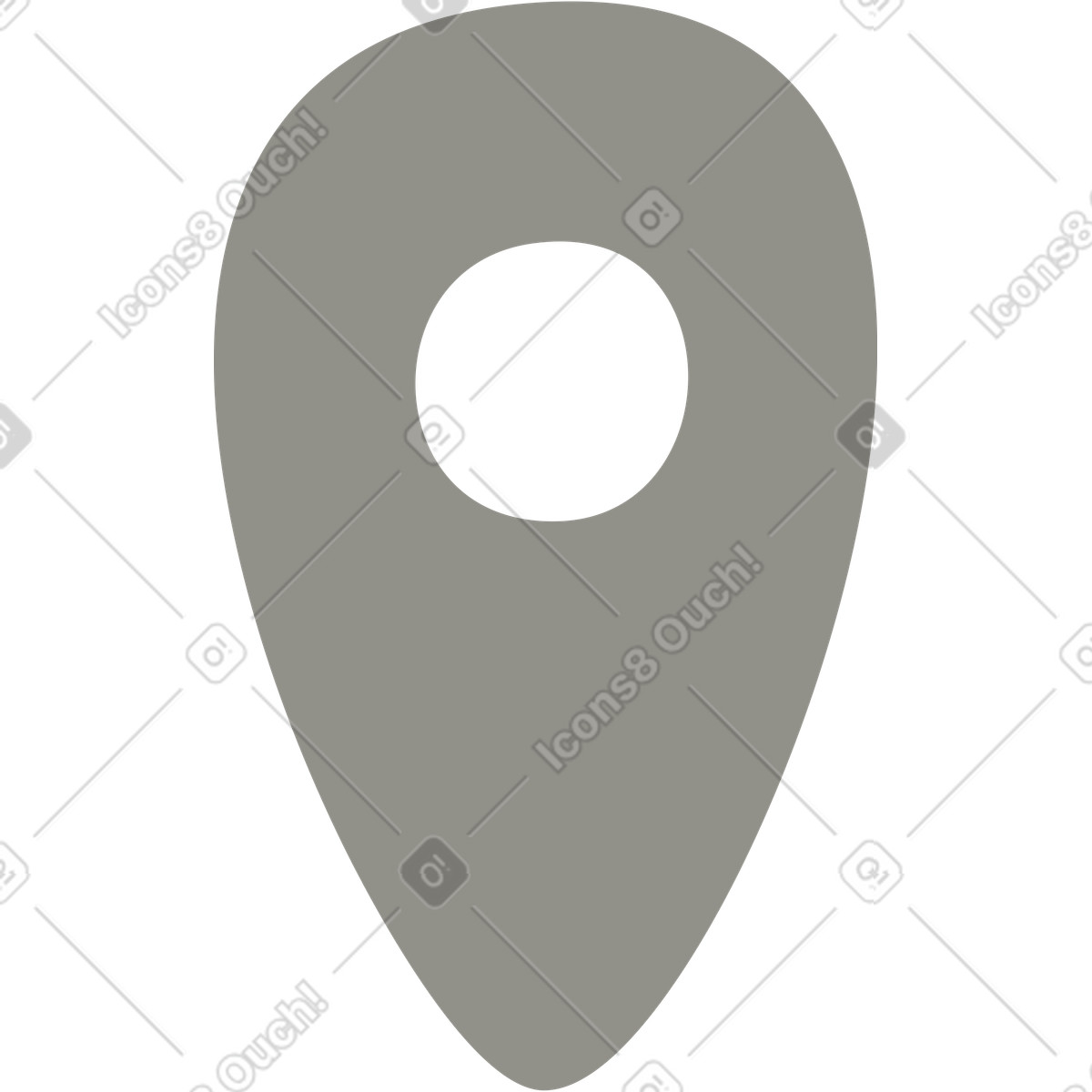 Gray geotag illustration in Plain style download in PNG, SVG