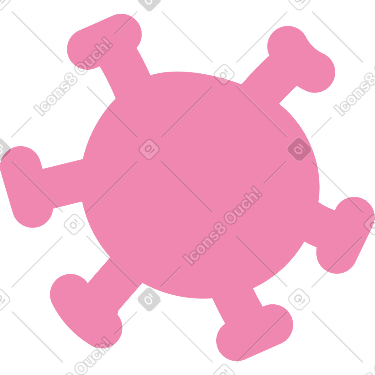 Иллюстрация Pink bacterium virus в стиле Pluto — скачать в форматах PNG, SVG