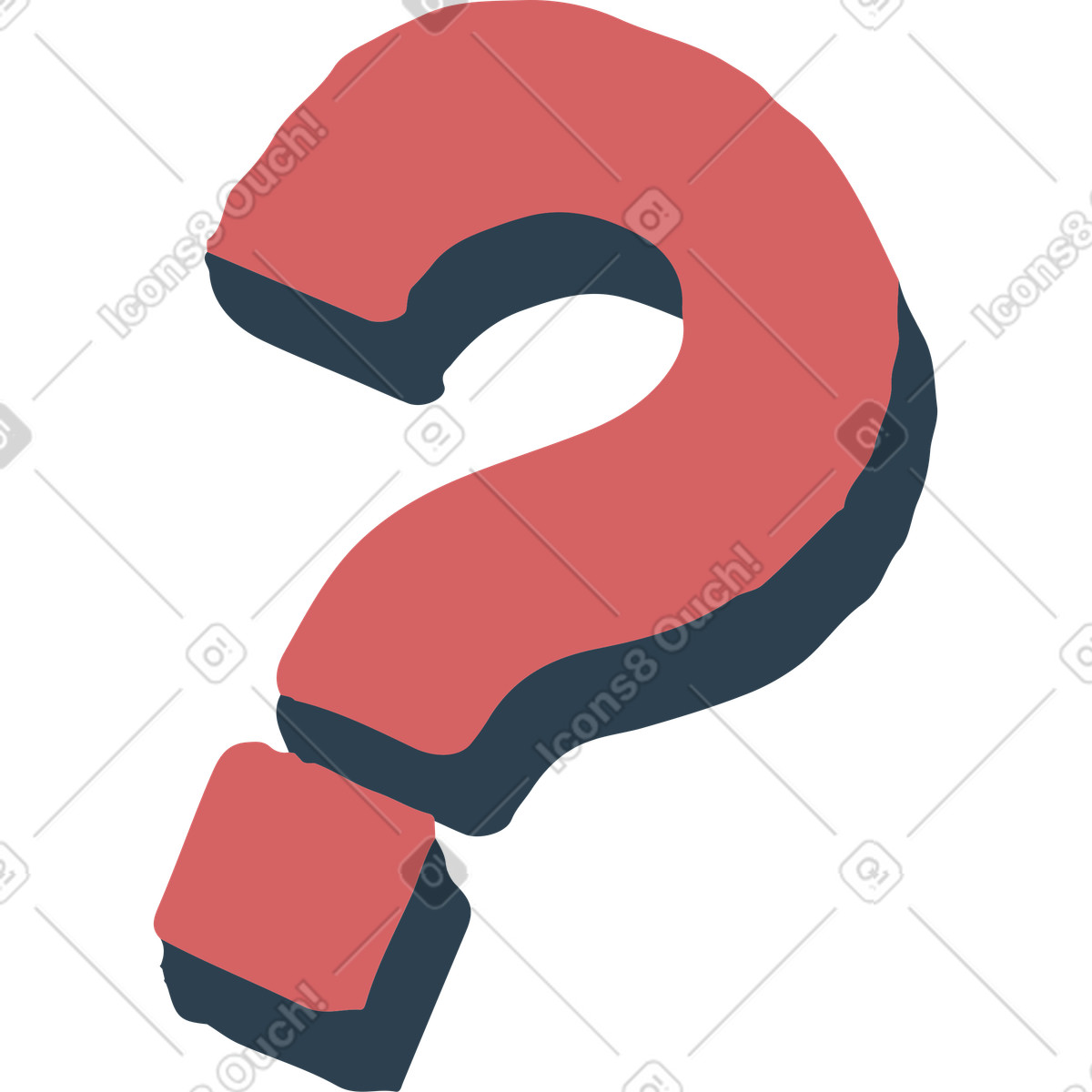 Question mark illustration in Flamenco style download in PNG, SVG