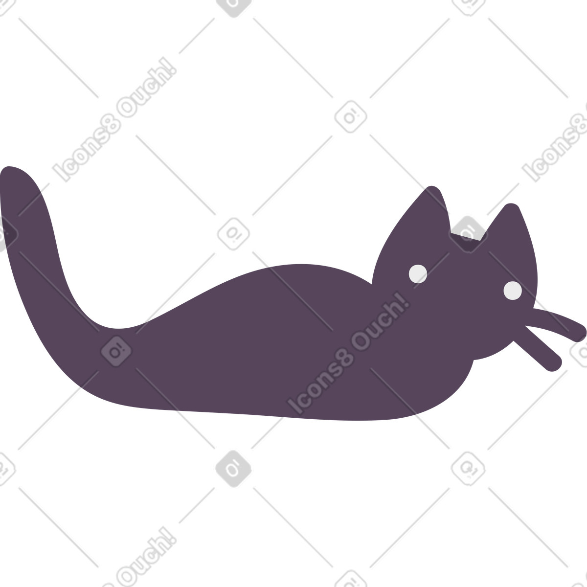 Illustration Chat d'halloween dans le style Pluto à télécharger aux formats PNG, SVG