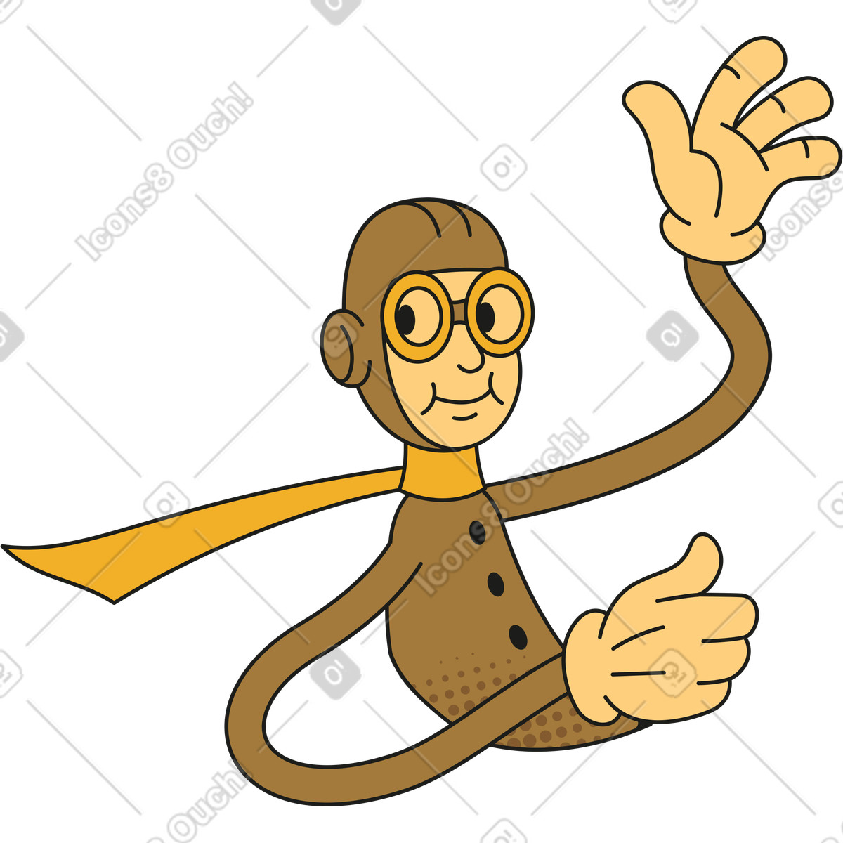 Ilustración Piloto en estilo Rubber a descargar en PNG y SVG