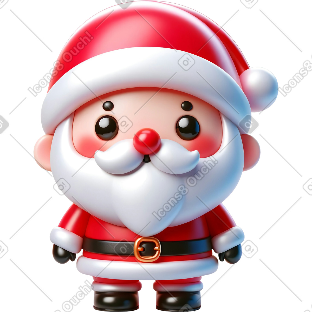 Babbo natale illustrazione in stile 3D Mini scarica in PNG, SVG