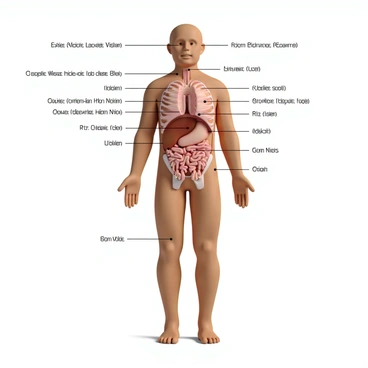 An informative illustration of the human lymphatic system, showcasing a detailed and labeled diagram. The lymphatic system includes various lymph nodes scattered throughout the body, with a focus on those located in the neck, armpits, and groin. The vessels are depicted in a network-like structure, connecting the lymph nodes and extending throughout the body. Each component is clearly defined, with lines indicating the flow of lymph and annotations explaining the function of different parts of the system. The color scheme is used to differentiate between lymphatic vessels, lymph nodes, and surrounding anatomical structures.
