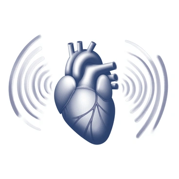 Visual soundwaves emanating from a beating heart