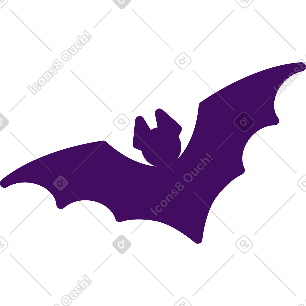 Ilustración Silueta de murciélago en estilo Simplistic a descargar en PNG y SVG