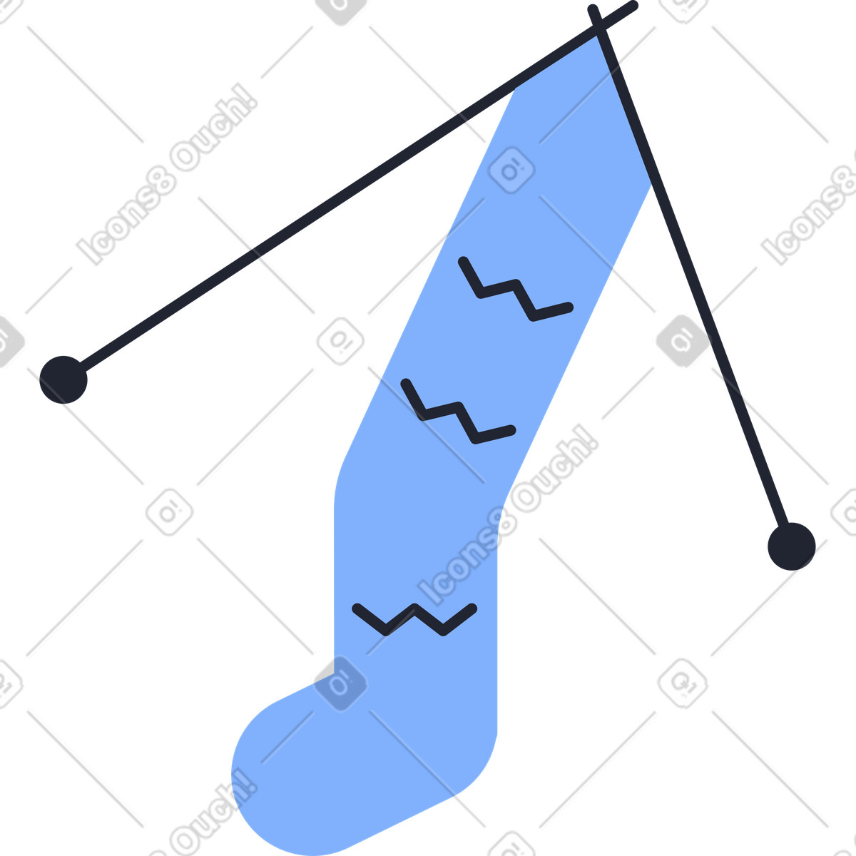 Ilustración Agujas de tejer en estilo Pablita a descargar en PNG y SVG