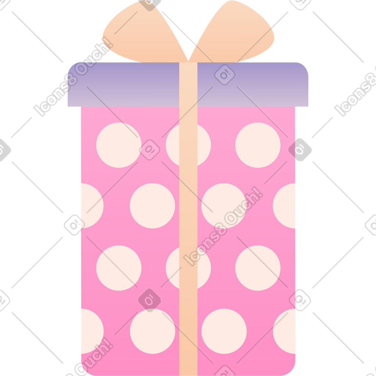Gift box illustration in Social style download in PNG, SVG