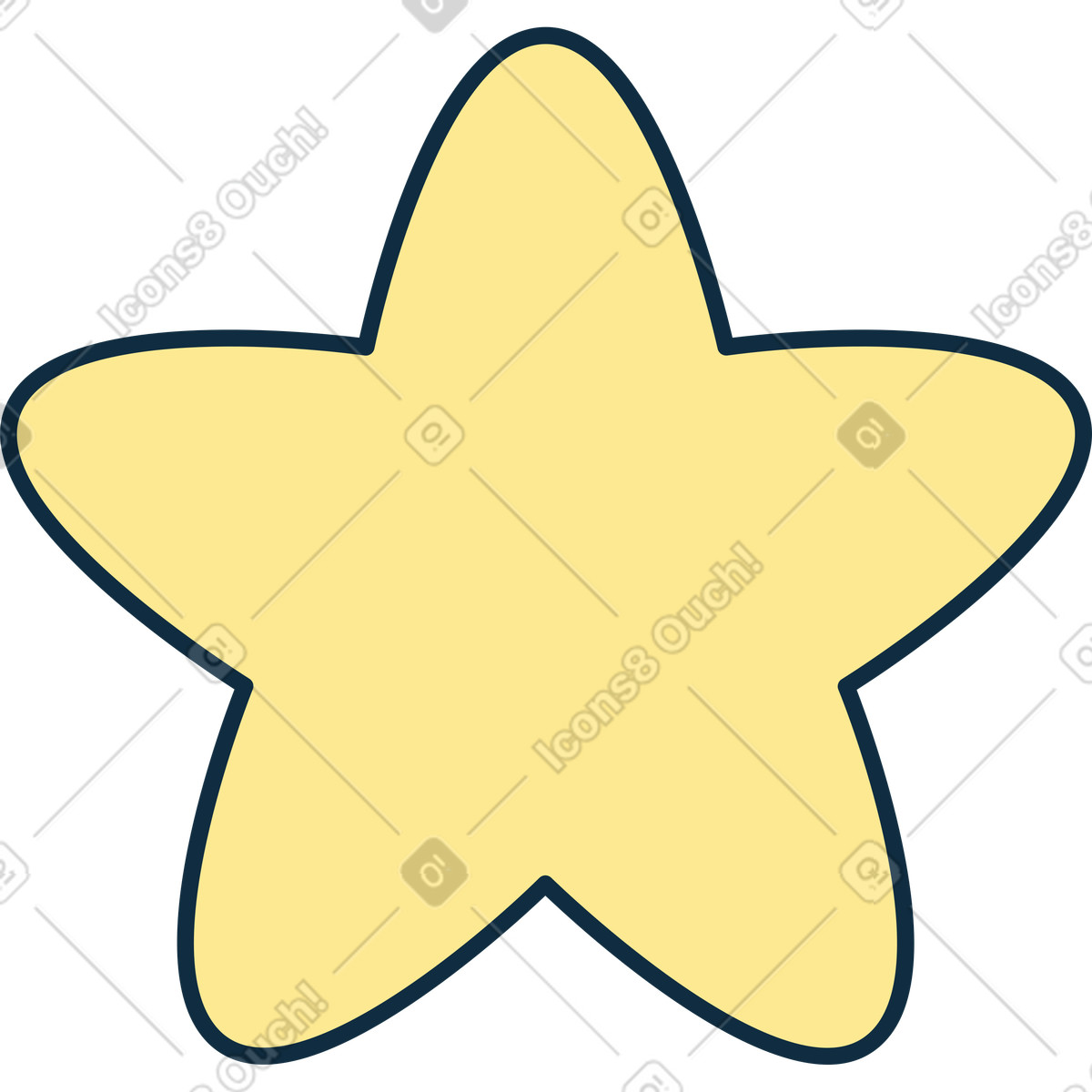Yellow star animated illustration in GIF, Lottie (JSON), AE