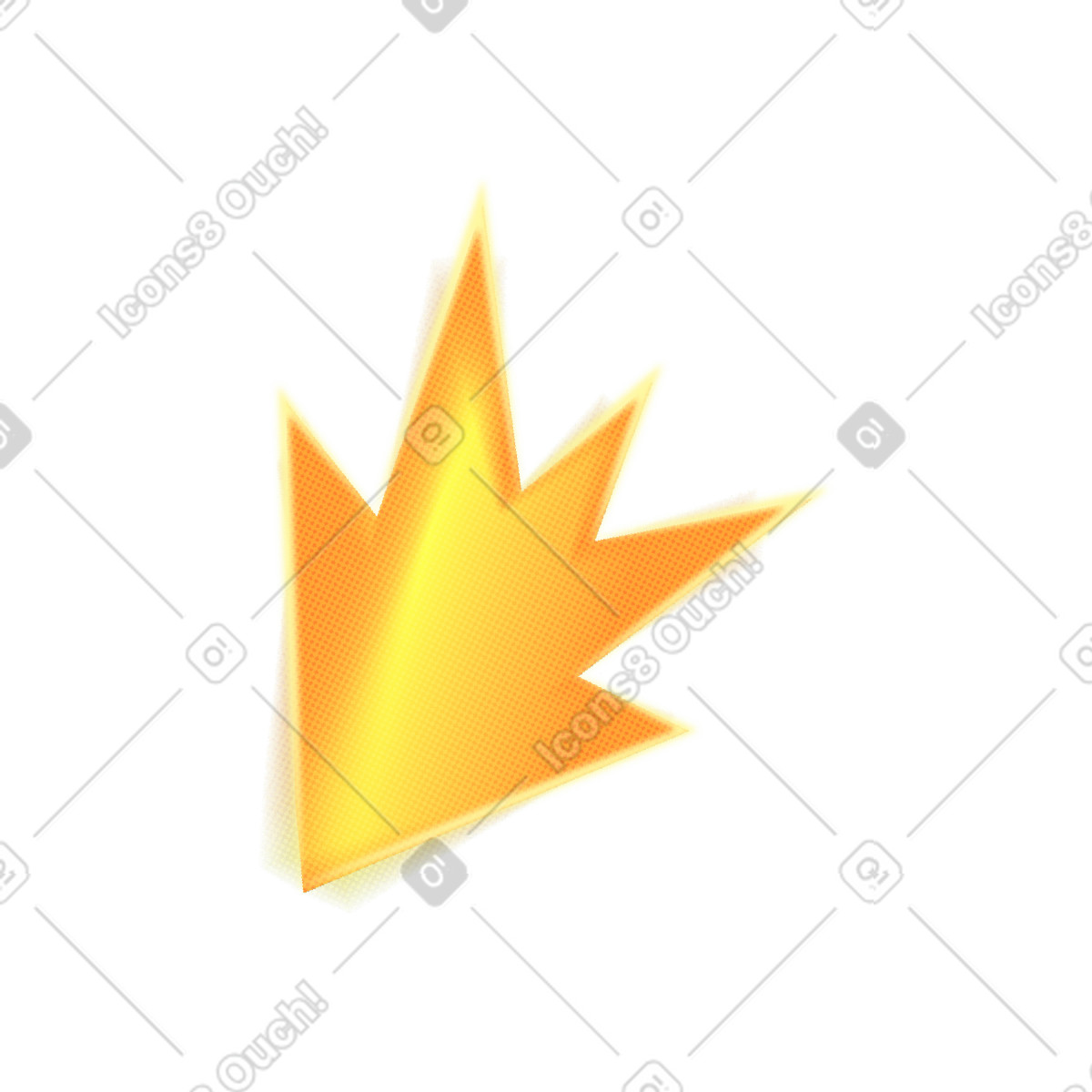 Yellow decor illustration in PNG, SVG