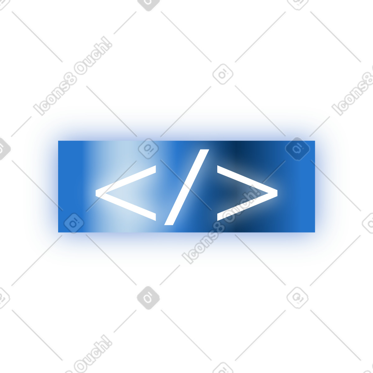 Window with angle brackets illustration in Dimension style download in PNG, SVG