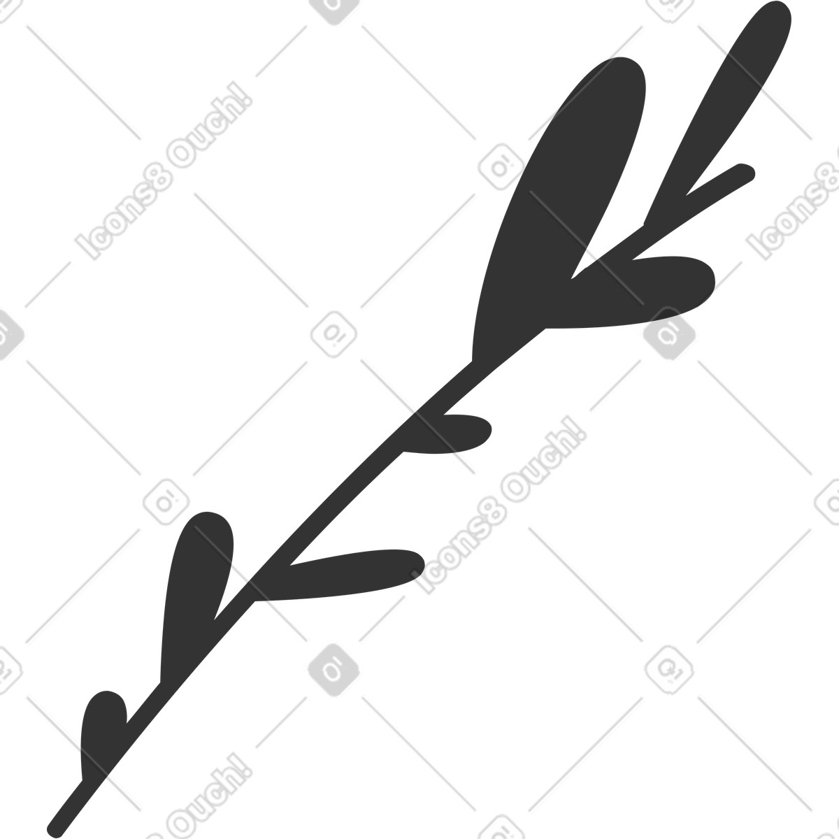 Ilustración Hoja en estilo Crayon a descargar en PNG y SVG
